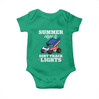 Sprint Car Racing Baby Onesie Summer Nights And Dirt Track Lights - Wonder Print Shop