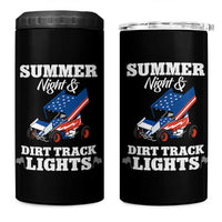 Sprint Car Racing 4 in 1 Can Cooler Tumbler Summer Nights And Dirt Track Lights - Wonder Print Shop