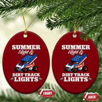 Sprint Car Racing Ceramic Ornament Summer Nights And Dirt Track Lights - Wonder Print Shop