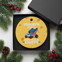 Sprint Car Racing Ceramic Ornament Summer Nights And Dirt Track Lights - Wonder Print Shop