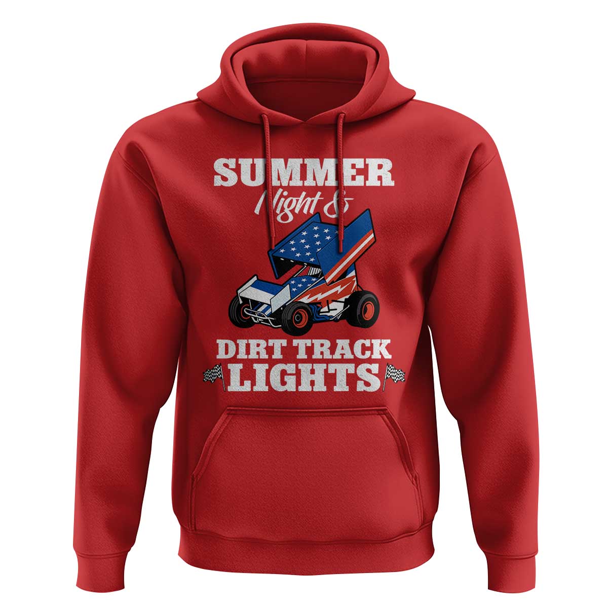 Sprint Car Racing Hoodie Summer Nights And Dirt Track Lights - Wonder Print Shop