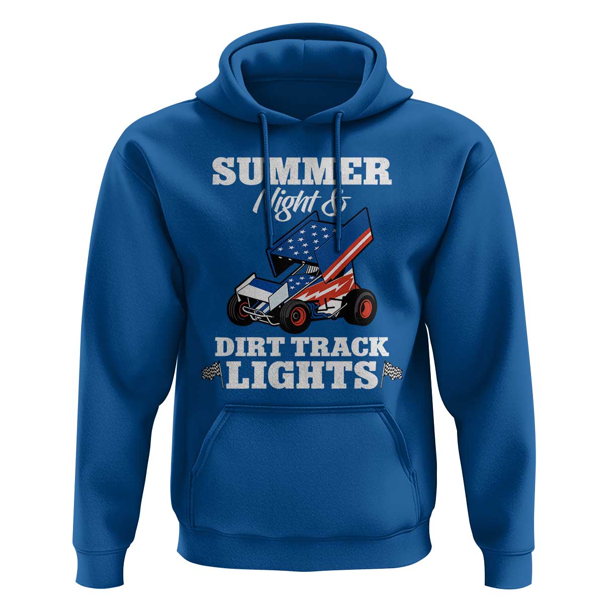 Sprint Car Racing Hoodie Summer Nights And Dirt Track Lights - Wonder Print Shop