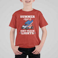 Sprint Car Racing T Shirt For Kid Summer Nights And Dirt Track Lights - Wonder Print Shop