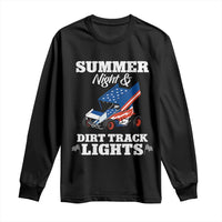 Sprint Car Racing Long Sleeve Shirt Summer Nights And Dirt Track Lights - Wonder Print Shop