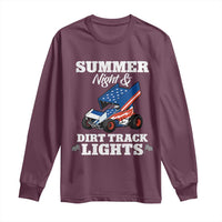 Sprint Car Racing Long Sleeve Shirt Summer Nights And Dirt Track Lights - Wonder Print Shop