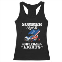 Sprint Car Racing Racerback Tank Top Summer Nights And Dirt Track Lights - Wonder Print Shop