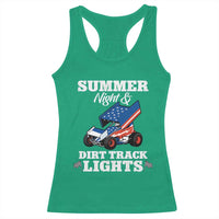 Sprint Car Racing Racerback Tank Top Summer Nights And Dirt Track Lights - Wonder Print Shop