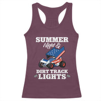 Sprint Car Racing Racerback Tank Top Summer Nights And Dirt Track Lights - Wonder Print Shop