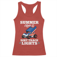 Sprint Car Racing Racerback Tank Top Summer Nights And Dirt Track Lights - Wonder Print Shop