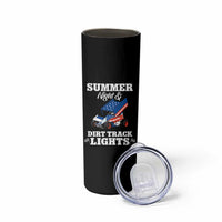 Sprint Car Racing Skinny Tumbler Summer Nights And Dirt Track Lights - Wonder Print Shop