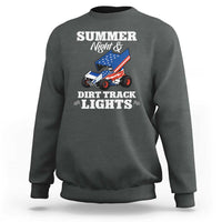 Sprint Car Racing Sweatshirt Summer Nights And Dirt Track Lights - Wonder Print Shop
