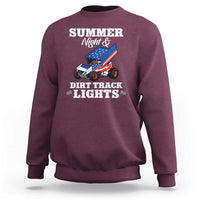 Sprint Car Racing Sweatshirt Summer Nights And Dirt Track Lights - Wonder Print Shop