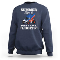 Sprint Car Racing Sweatshirt Summer Nights And Dirt Track Lights - Wonder Print Shop
