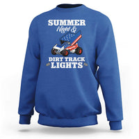 Sprint Car Racing Sweatshirt Summer Nights And Dirt Track Lights - Wonder Print Shop