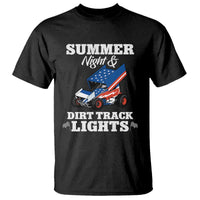 Sprint Car Racing T Shirt Summer Nights And Dirt Track Lights - Wonder Print Shop