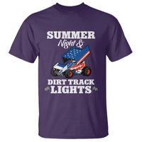 Sprint Car Racing T Shirt Summer Nights And Dirt Track Lights - Wonder Print Shop