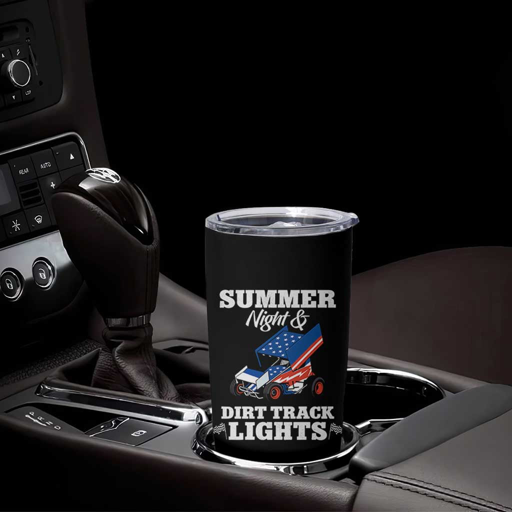 Sprint Car Racing Tumbler Cup Summer Nights And Dirt Track Lights - Wonder Print Shop