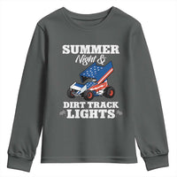 Sprint Car Racing Youth Sweatshirt Summer Nights And Dirt Track Lights - Wonder Print Shop