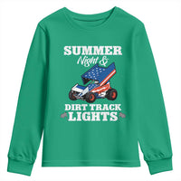 Sprint Car Racing Youth Sweatshirt Summer Nights And Dirt Track Lights - Wonder Print Shop