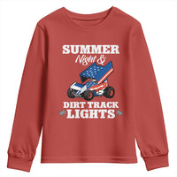 Sprint Car Racing Youth Sweatshirt Summer Nights And Dirt Track Lights - Wonder Print Shop