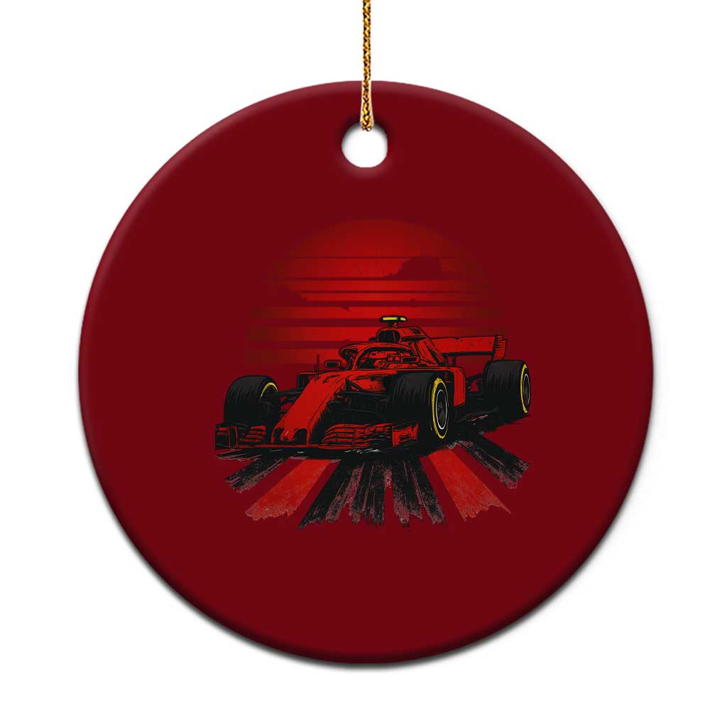 Racing Car Red Speed Motorsport Ceramic Ornament - Wonder Print Shop