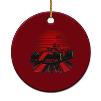 Racing Car Red Speed Motorsport Ceramic Ornament - Wonder Print Shop