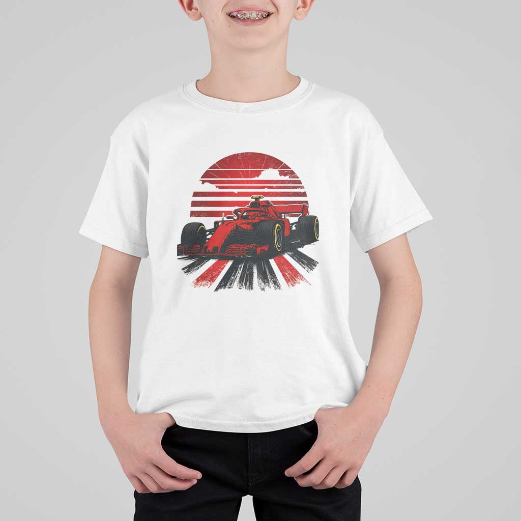 Racing Car Red Speed Motorsport T Shirt For Kid - Wonder Print Shop