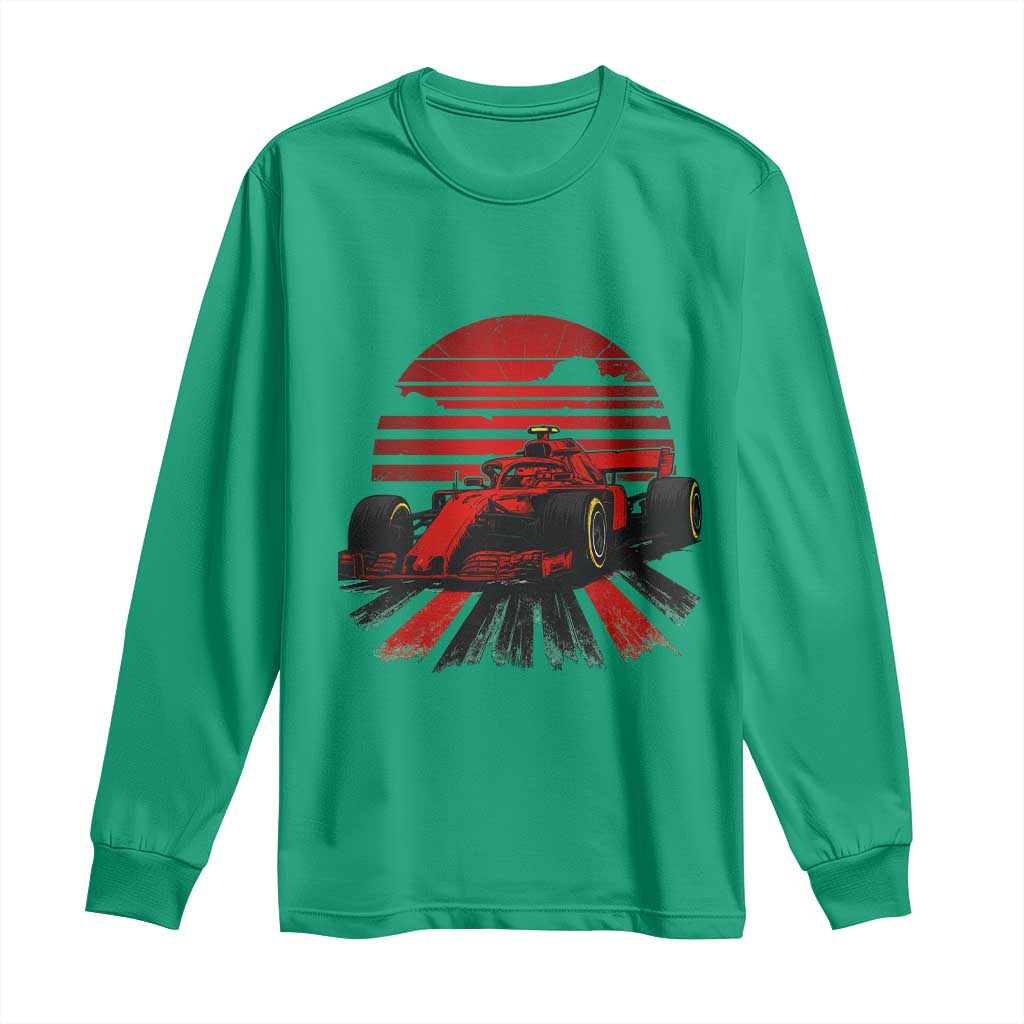 Racing Car Red Speed Motorsport Long Sleeve Shirt - Wonder Print Shop