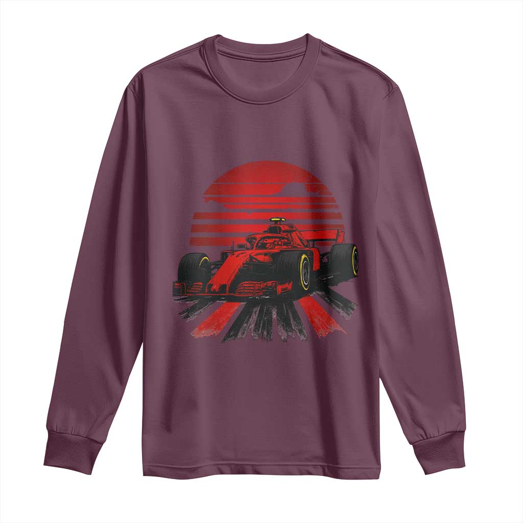 Racing Car Red Speed Motorsport Long Sleeve Shirt - Wonder Print Shop