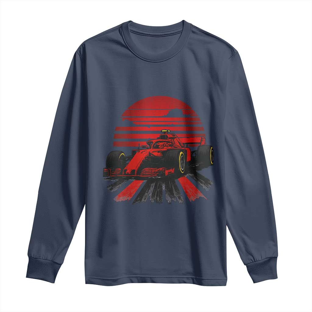 Racing Car Red Speed Motorsport Long Sleeve Shirt - Wonder Print Shop
