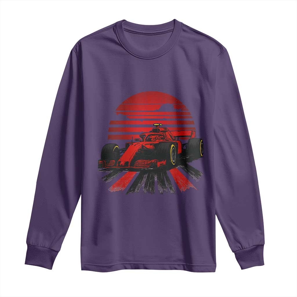 Racing Car Red Speed Motorsport Long Sleeve Shirt - Wonder Print Shop