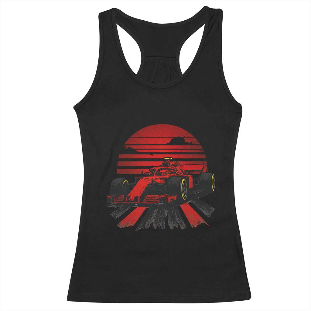 Racing Car Red Speed Motorsport Racerback Tank Top - Wonder Print Shop