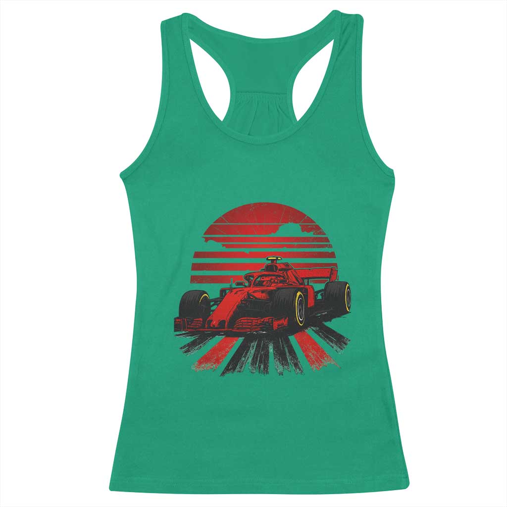 Racing Car Red Speed Motorsport Racerback Tank Top - Wonder Print Shop