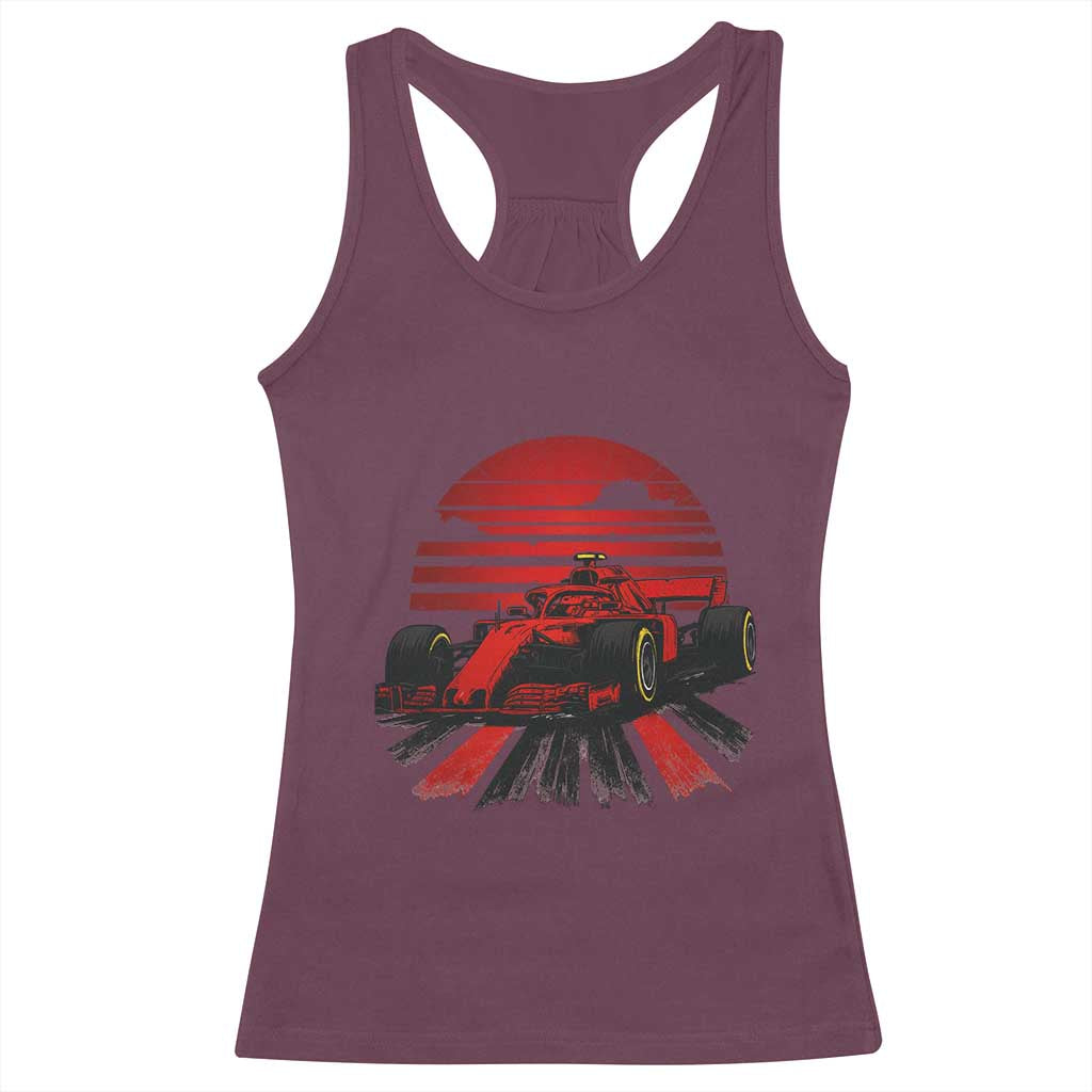 Racing Car Red Speed Motorsport Racerback Tank Top - Wonder Print Shop