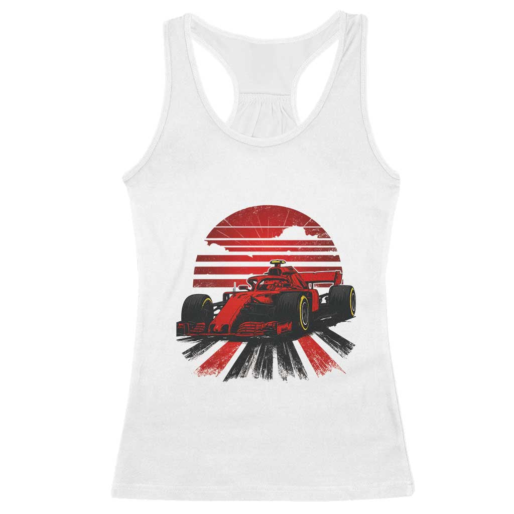 Racing Car Red Speed Motorsport Racerback Tank Top - Wonder Print Shop