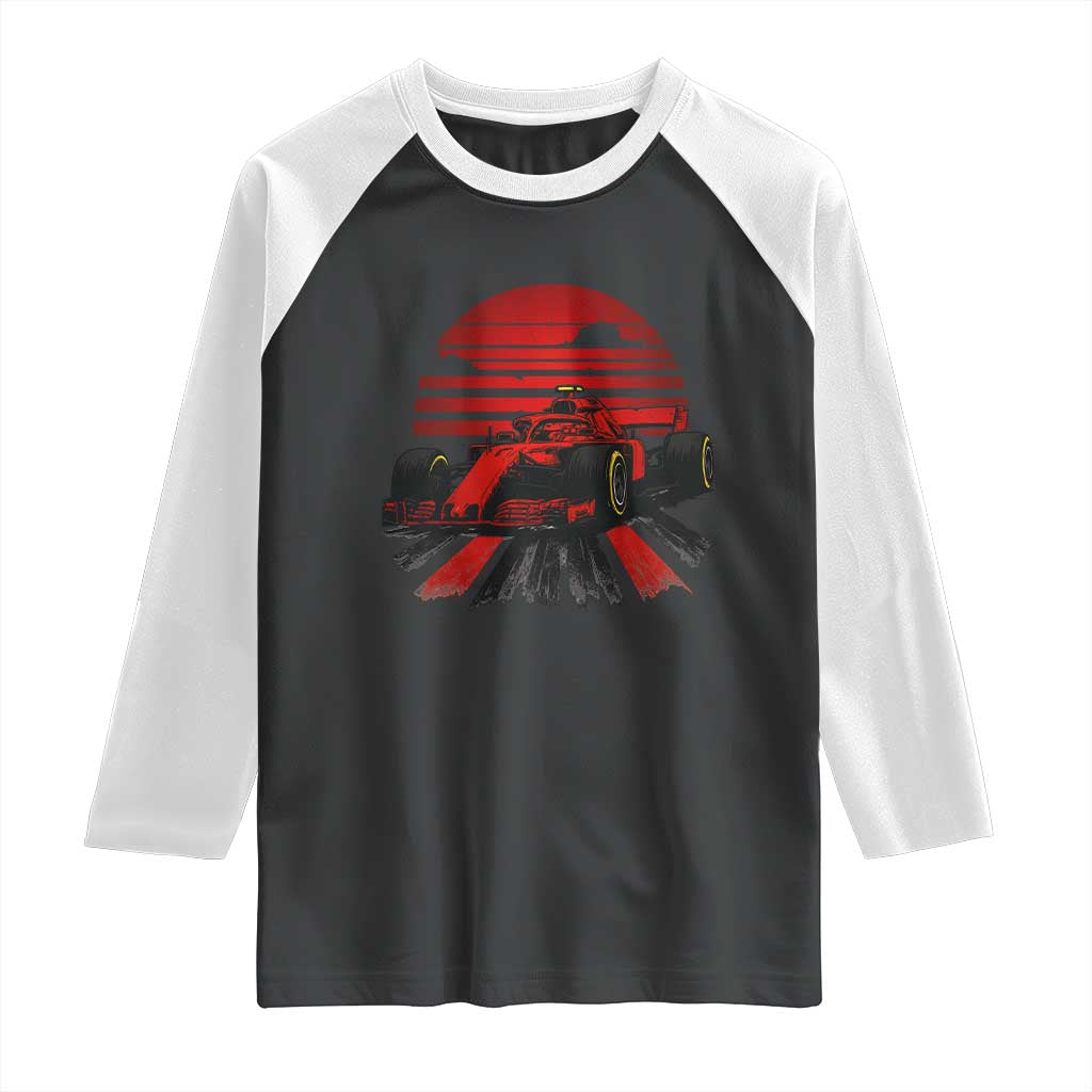 Racing Car Red Speed Motorsport Raglan Shirt - Wonder Print Shop
