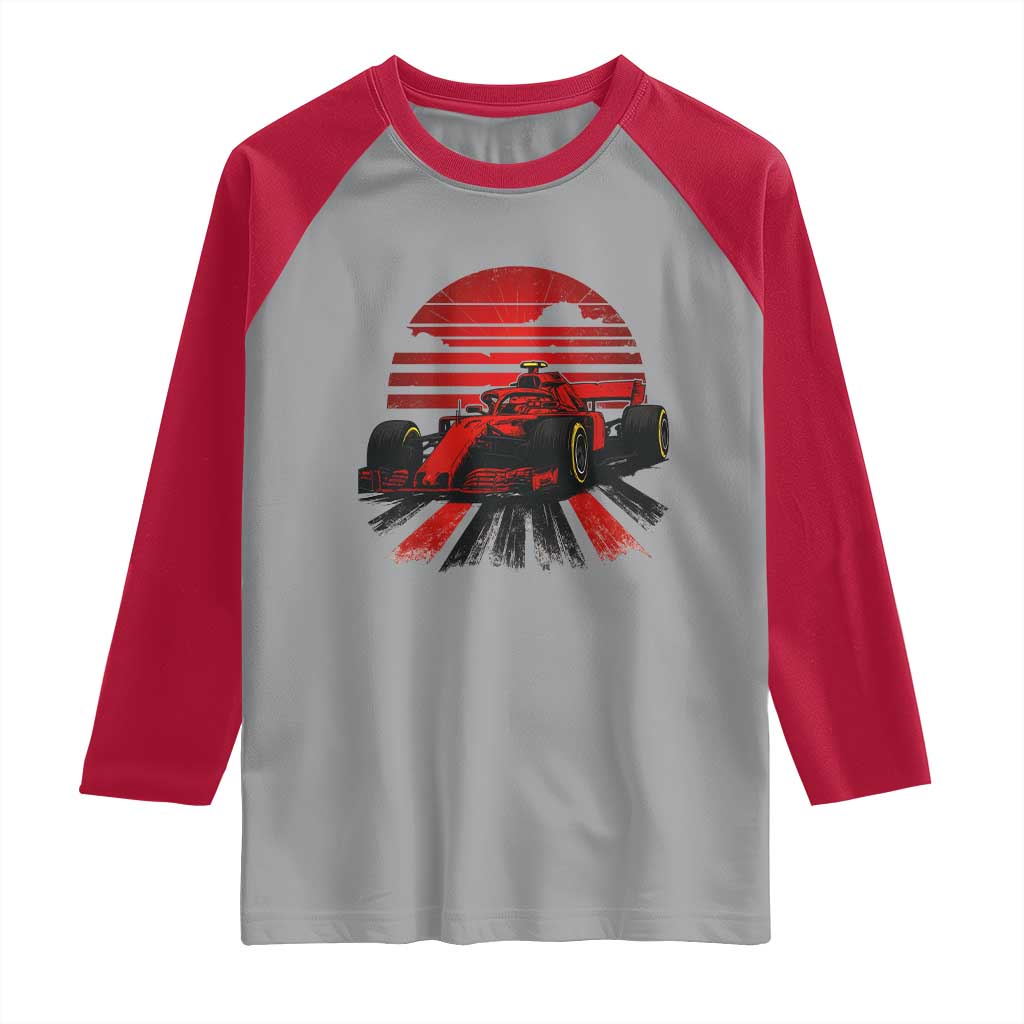 Racing Car Red Speed Motorsport Raglan Shirt - Wonder Print Shop