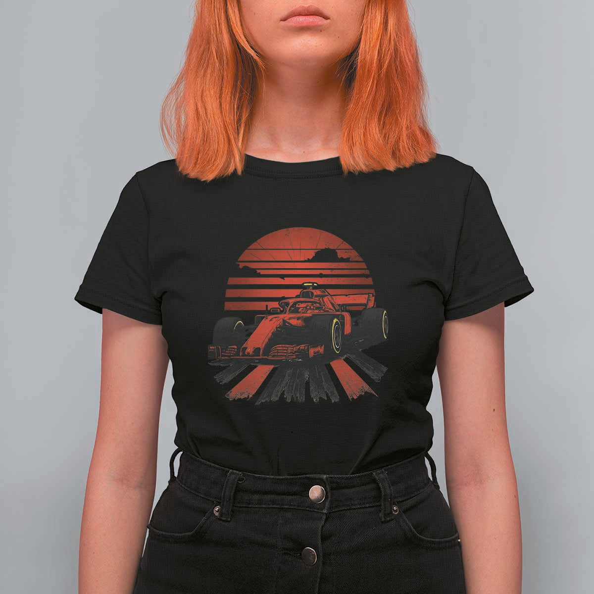 Racing Car Red Speed Motorsport T Shirt For Women - Wonder Print Shop
