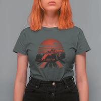 Racing Car Red Speed Motorsport T Shirt For Women - Wonder Print Shop