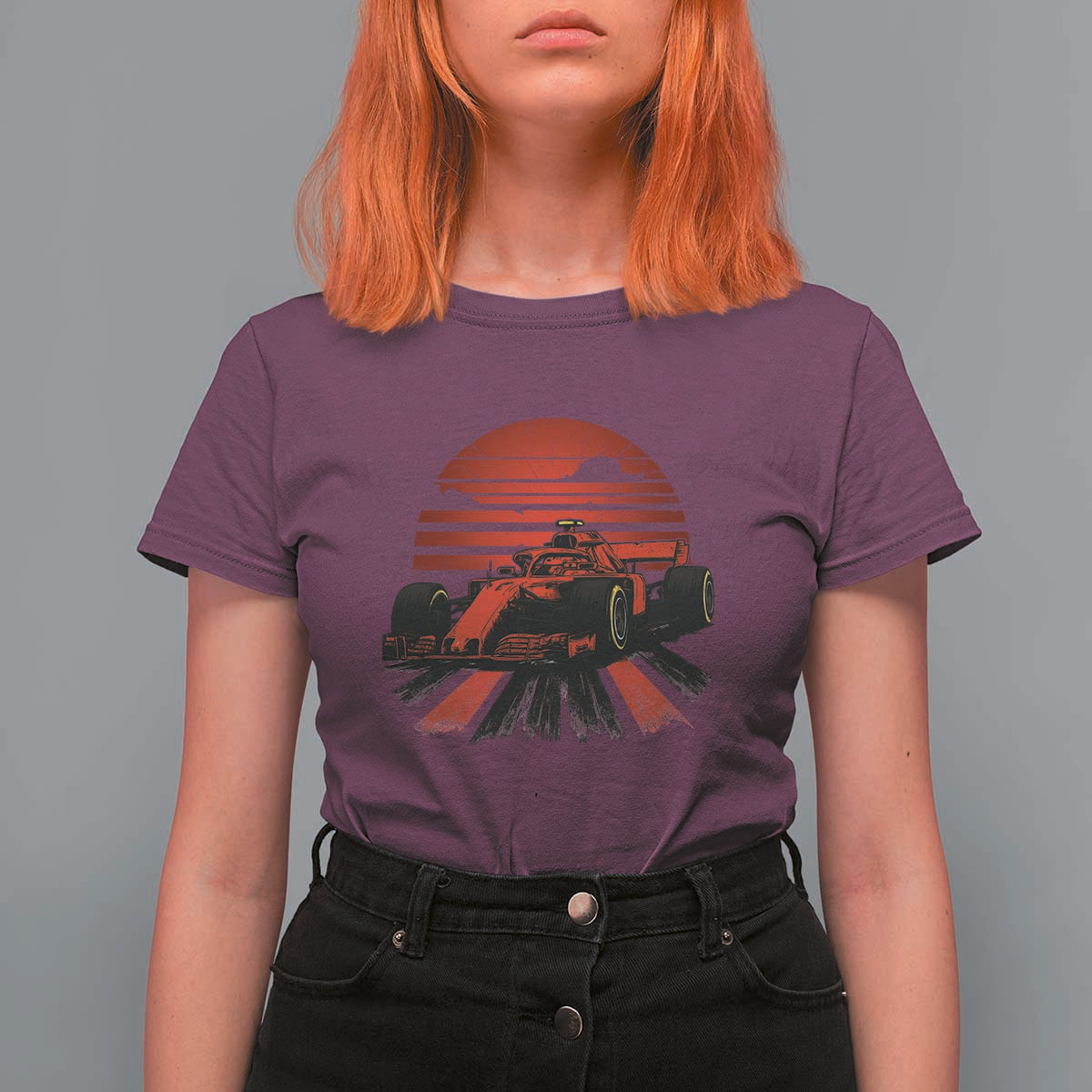 Racing Car Red Speed Motorsport T Shirt For Women - Wonder Print Shop