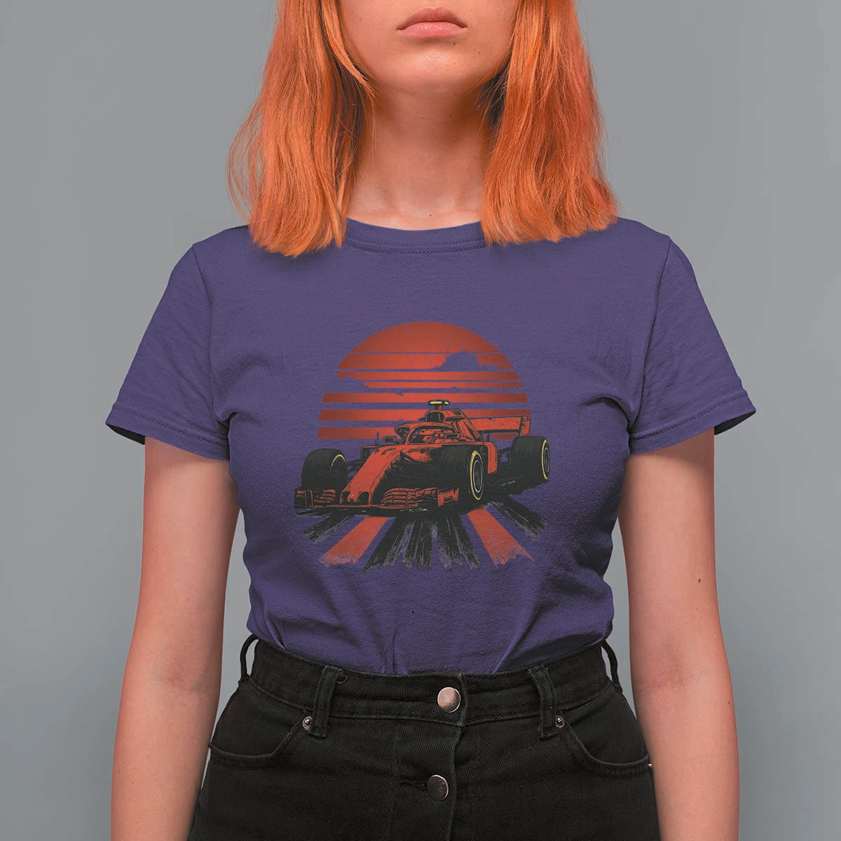 Racing Car Red Speed Motorsport T Shirt For Women - Wonder Print Shop
