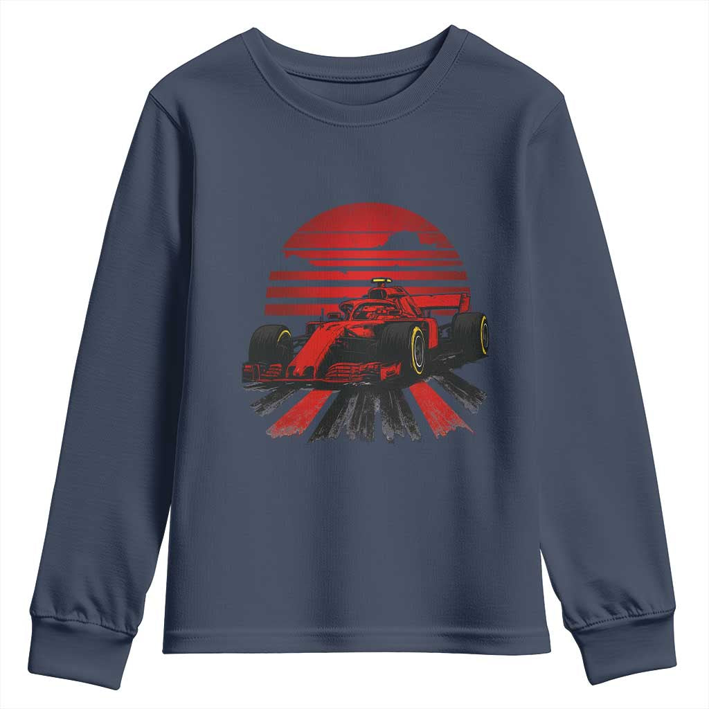 Racing Car Red Speed Motorsport Youth Sweatshirt - Wonder Print Shop