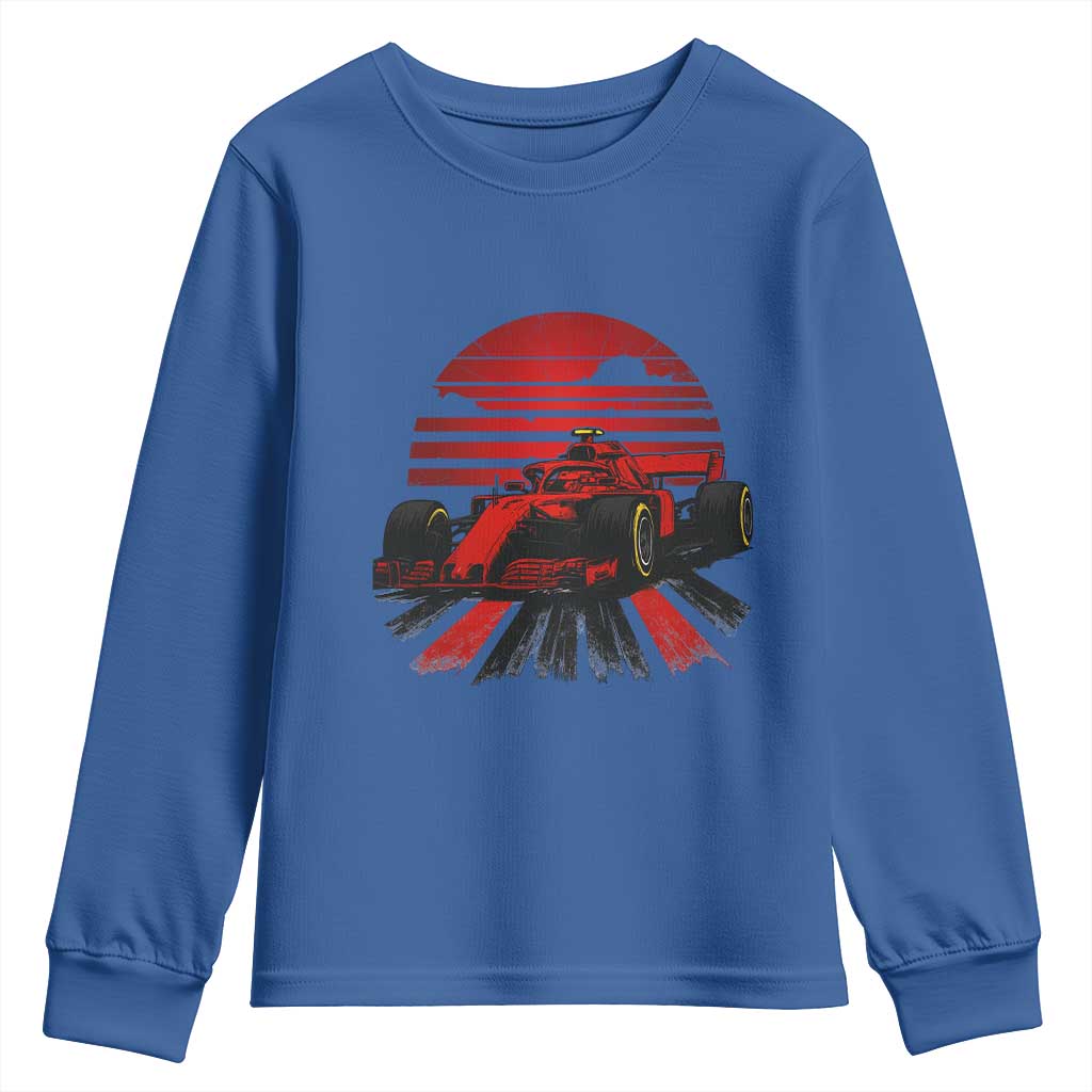 Racing Car Red Speed Motorsport Youth Sweatshirt - Wonder Print Shop