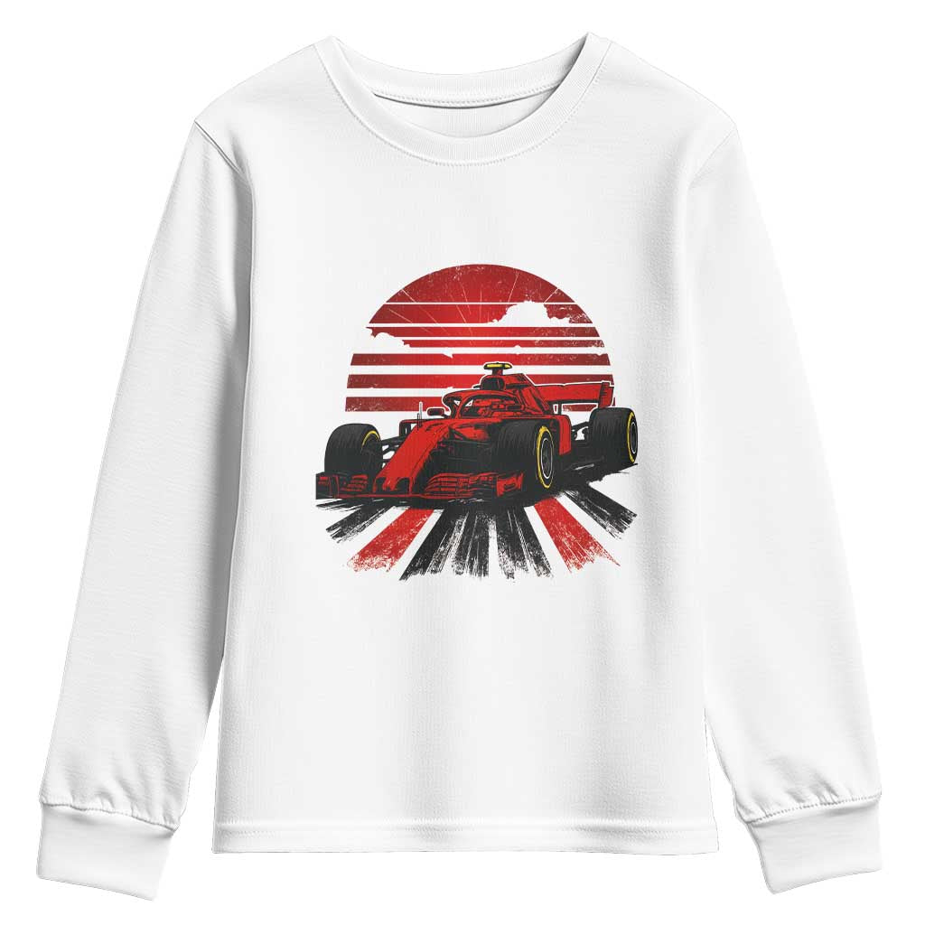 Racing Car Red Speed Motorsport Youth Sweatshirt - Wonder Print Shop