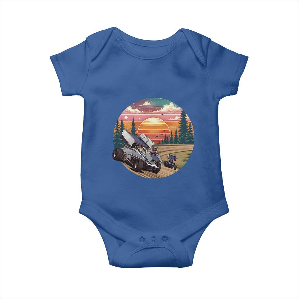 Sprint Car Dirt Track Racing Sunset Motorsports Baby Onesie - Wonder Print Shop
