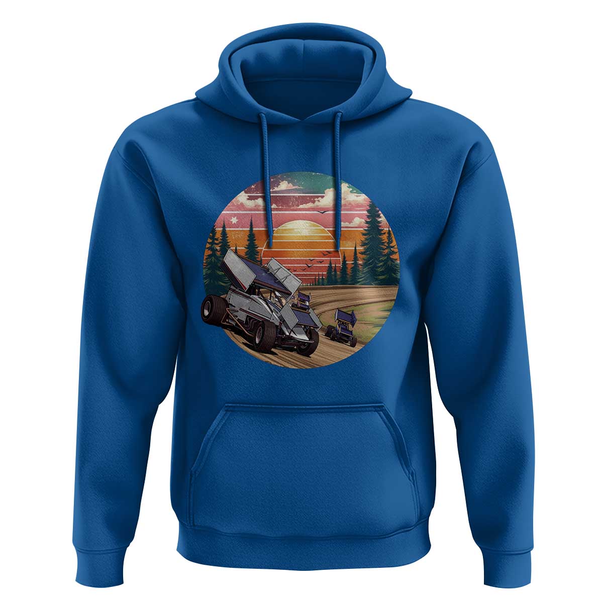 Sprint Car Dirt Track Racing Sunset Motorsports Hoodie - Wonder Print Shop