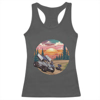 Sprint Car Dirt Track Racing Sunset Motorsports Racerback Tank Top - Wonder Print Shop
