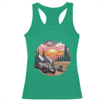 Sprint Car Dirt Track Racing Sunset Motorsports Racerback Tank Top - Wonder Print Shop