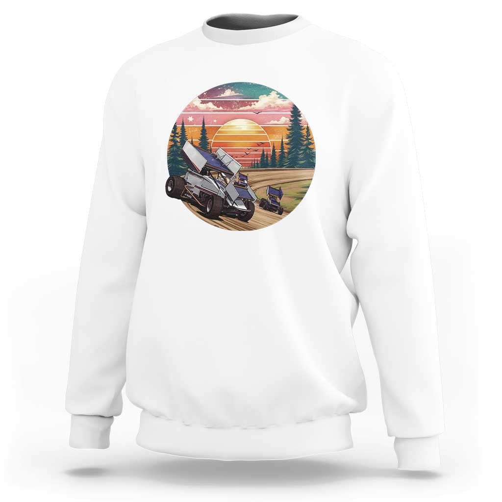 Sprint Car Dirt Track Racing Sunset Motorsports Sweatshirt - Wonder Print Shop