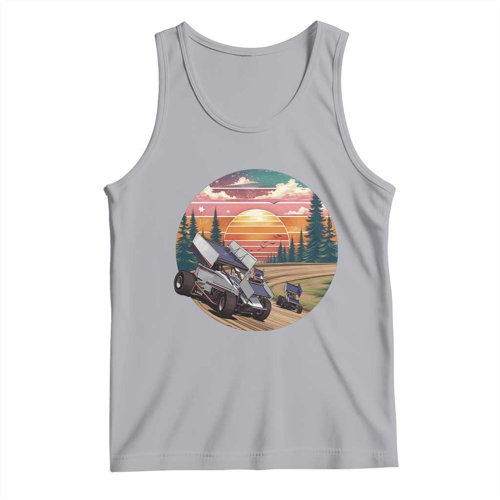 Sprint Car Dirt Track Racing Sunset Motorsports Tank Top - Wonder Print Shop